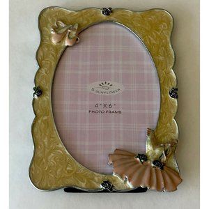 S-Sunflower Yellow 4x6 Ballet Photo Frame Tutu Ballet Shoes And Roses